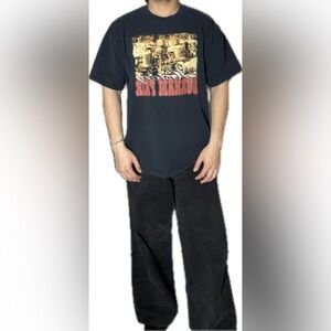 Gildan Black T-Shirt with Gold Accents